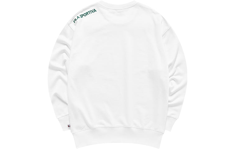 FILA FUSION Alphabet Logo Printing Sports Pullover Unisex White T11U038205A-WT