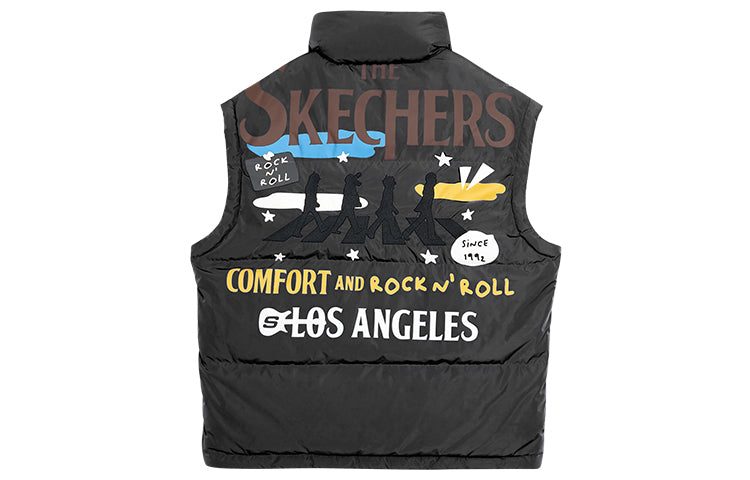(WMNS) Skechers Graphic Vest 'Black Yellow Blue' L421W006-0018