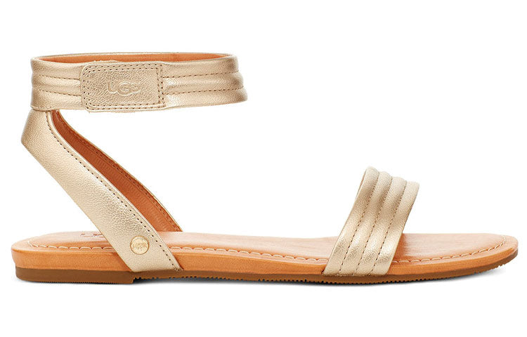 (WMNS) UGG Ethena Gold Color Sandals 1110982-GOLD