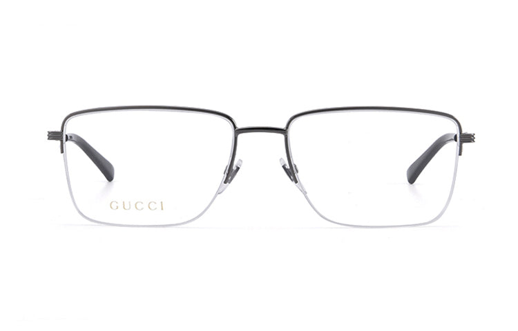 Gucci Business Square half frame Elite Metallic Optical GG0834O-005