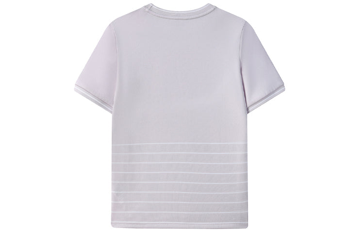 (WMNS) FILA Stripe Knit Round Neck Short Sleeve Purple F11W121111F-VT