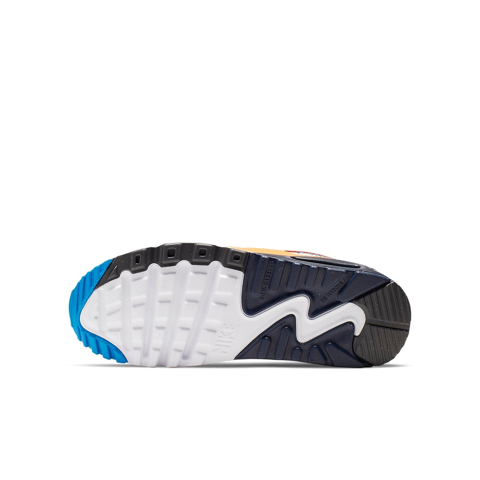 (GS) Nike Air Max 90 Leather 'White Total Orange' 833412-116