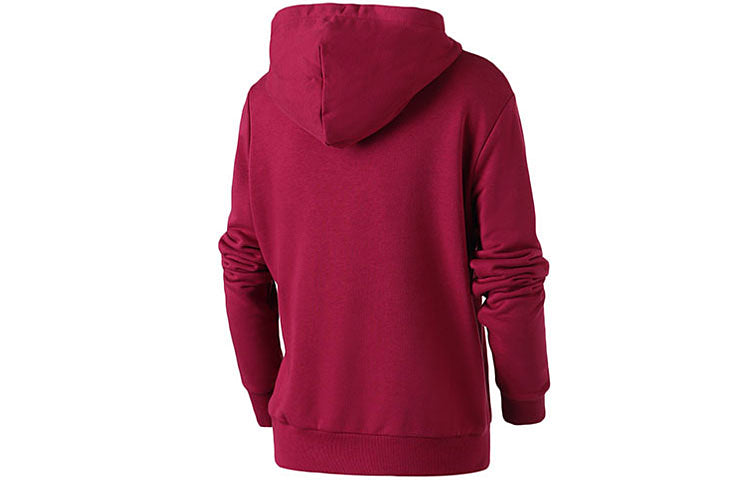 (WMNS) Converse Star Chevron Embroidered Pullover Hoodie Asia Sizing 'Dark Red' 10008923-A08
