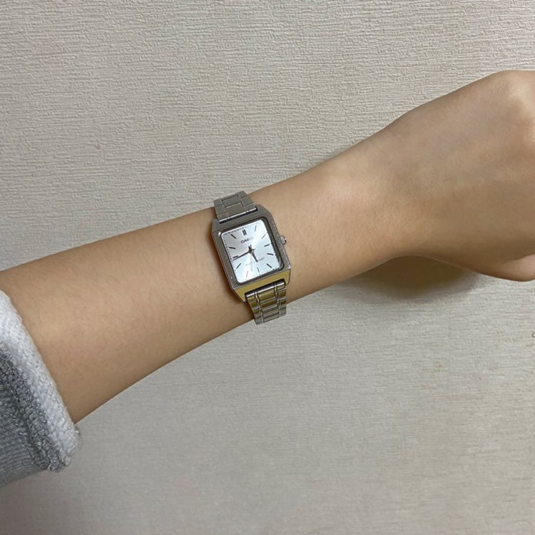 CASIO Waterproof Stainless Steel Strap Silver Analog LTP-V007D-7EUDF