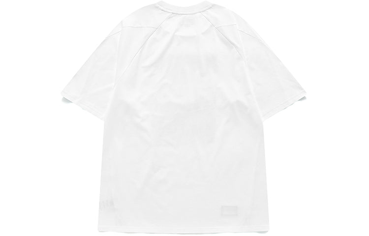 FILA FUSION Printing Logo Sports Loose Short Sleeve Couple Style White T11U136102F-WT