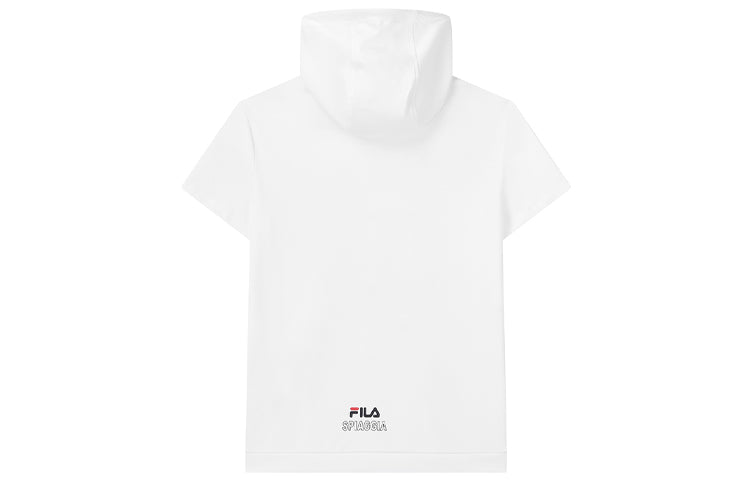 (WMNS) FILA Casual Sports Breathable hooded Short Sleeve White F11W128163F-WT