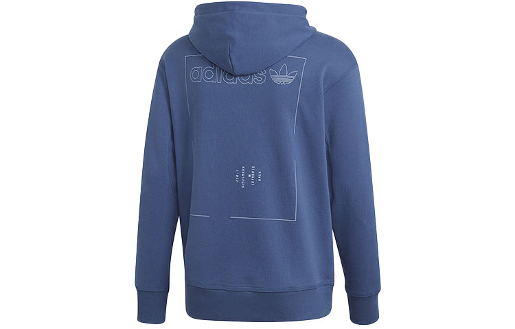 adidas originals Athleisure Casual Sports Stay Warm Windproof Hooded Jacket Blue DV1920
