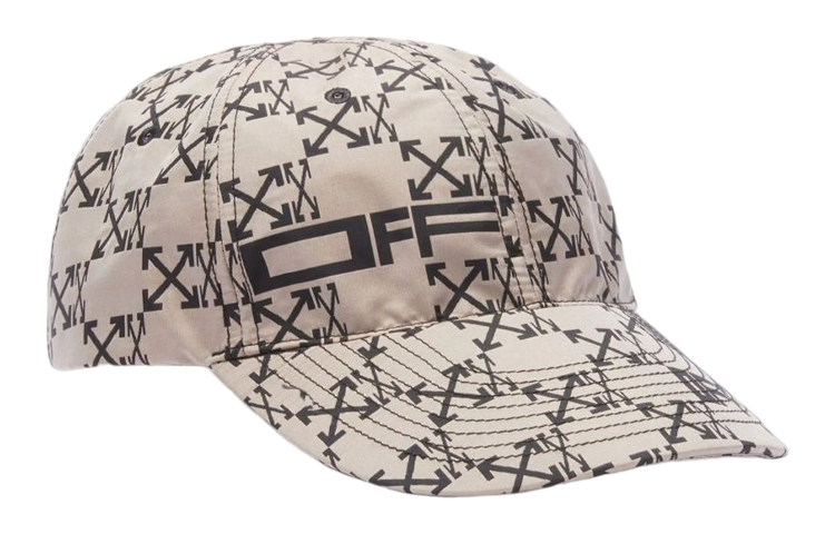 Men's Off-White Arrow Printing Creamy White Cap CAP-17593701