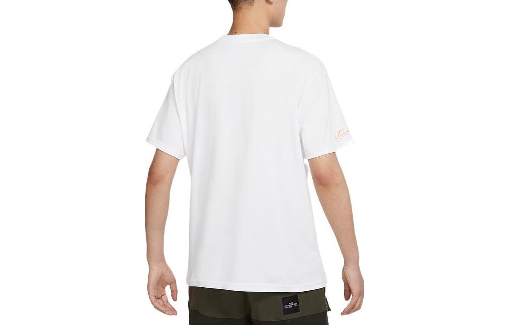 Men's Nike Solid Color Logo Printing Round Neck Pullover Short Sleeve White T-Shirt DR7964-100