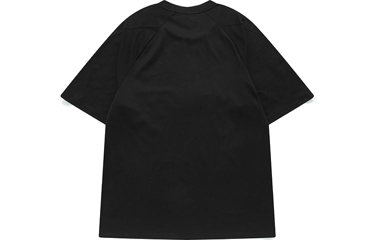FILA FUSION Printing Logo Sports Loose Short Sleeve Couple Style Black T11U136102F-BK