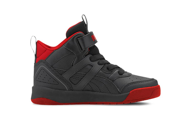 (PS) PUMA Backcourt Mid Ac Black/Red 374410-03