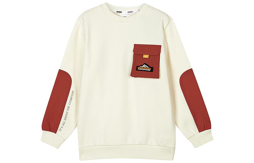 (GS) Skechers Graphic Long Sleeve Sweater 'White Red' L423B054-01PJ