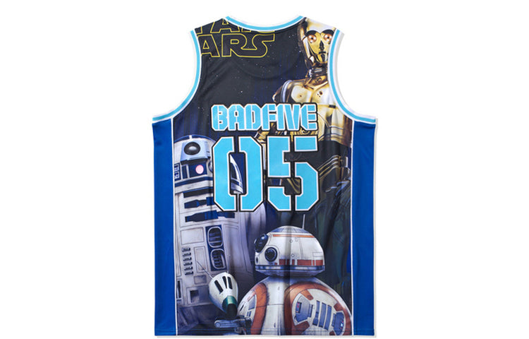 Li-Ning x Star Wars BadFive Basketball Jersey 'Blue Multi' AAYQ241-4