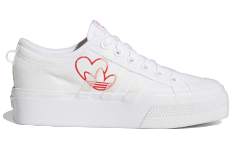 (WMNS) adidas Nizza Platform 'White Red Heart' FX9179