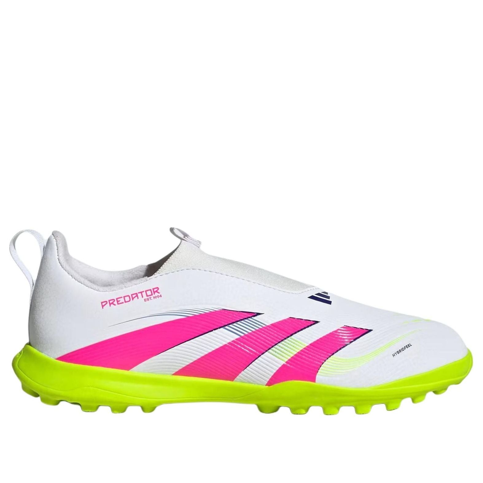 (GS) adidas Predator League Laceless Turf 'Cloud White Lucid Pink Lucid Lemon' ID3816