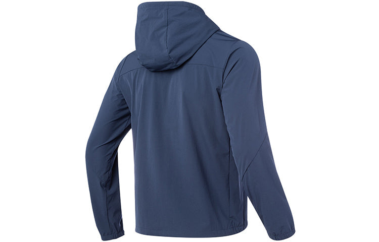 Li-Ning Training Series Alphabet Printing Sports Hooded Jacket Blue AFDQ353-3