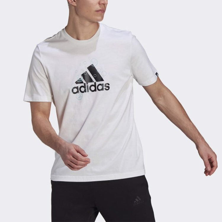 adidas M Smly Bbls T Casual Sports Round Neck Short Sleeve White GM6661