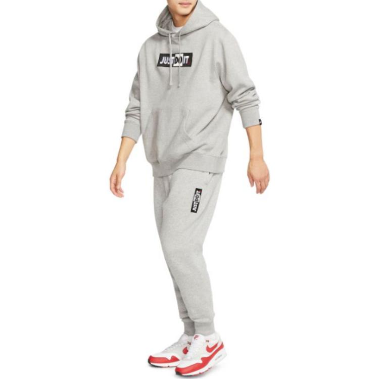 Nike Sportswear Just Do It Fleece Sweatpants 'Light Heather Grey' CJ4778-063