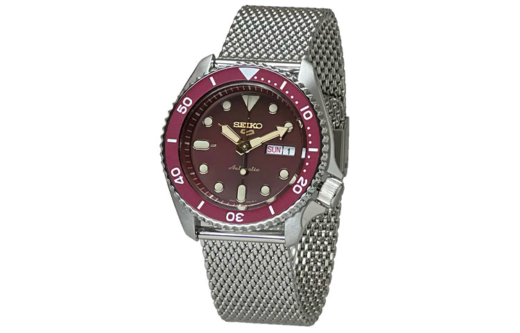 SEIKO No. 5 Sports Mechanical Watch Wine Red SRPD69K1