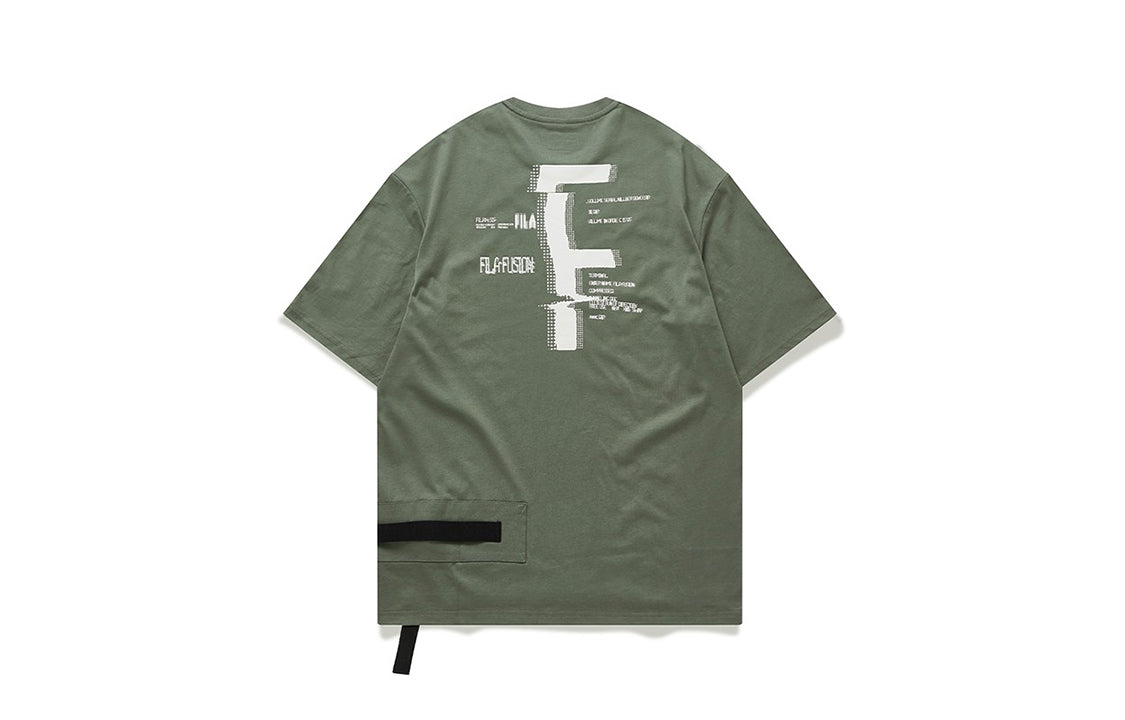 Men's FILA FUSION Knit Short Sleeve Green T-Shirt T11M023102F-GN