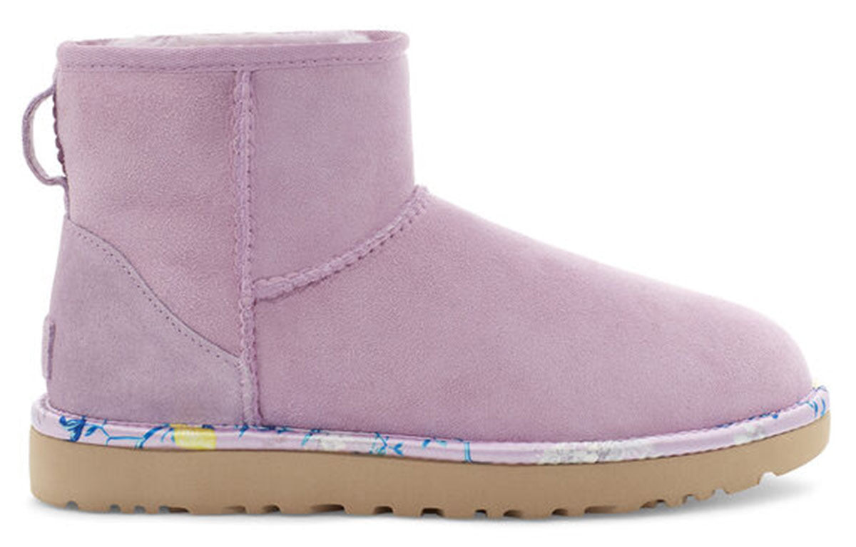 (WMNS) UGG Classic Mini Floral Pink Red 1111093-CATR