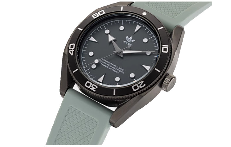 adidas Unisex Gray Silicone Strap Watch 'Teal Black' AOFH220012I