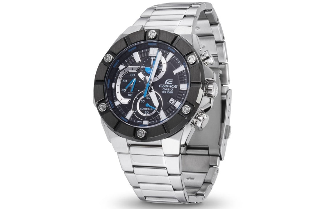 CASIO EDIFICE Stainless Steel Strap Mens Black Analog EFR-569DB-1AVUEF