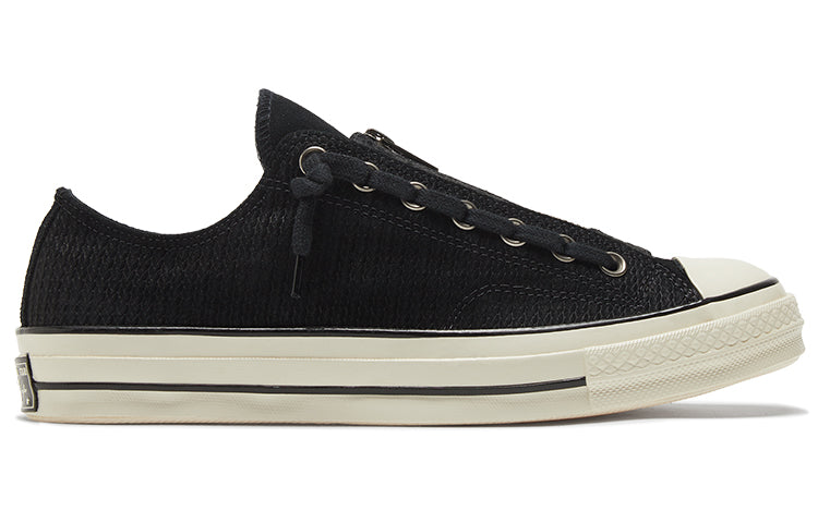 Converse Chuck 70 Zip Low 'Embossed Suede - Black Egret' 169441C