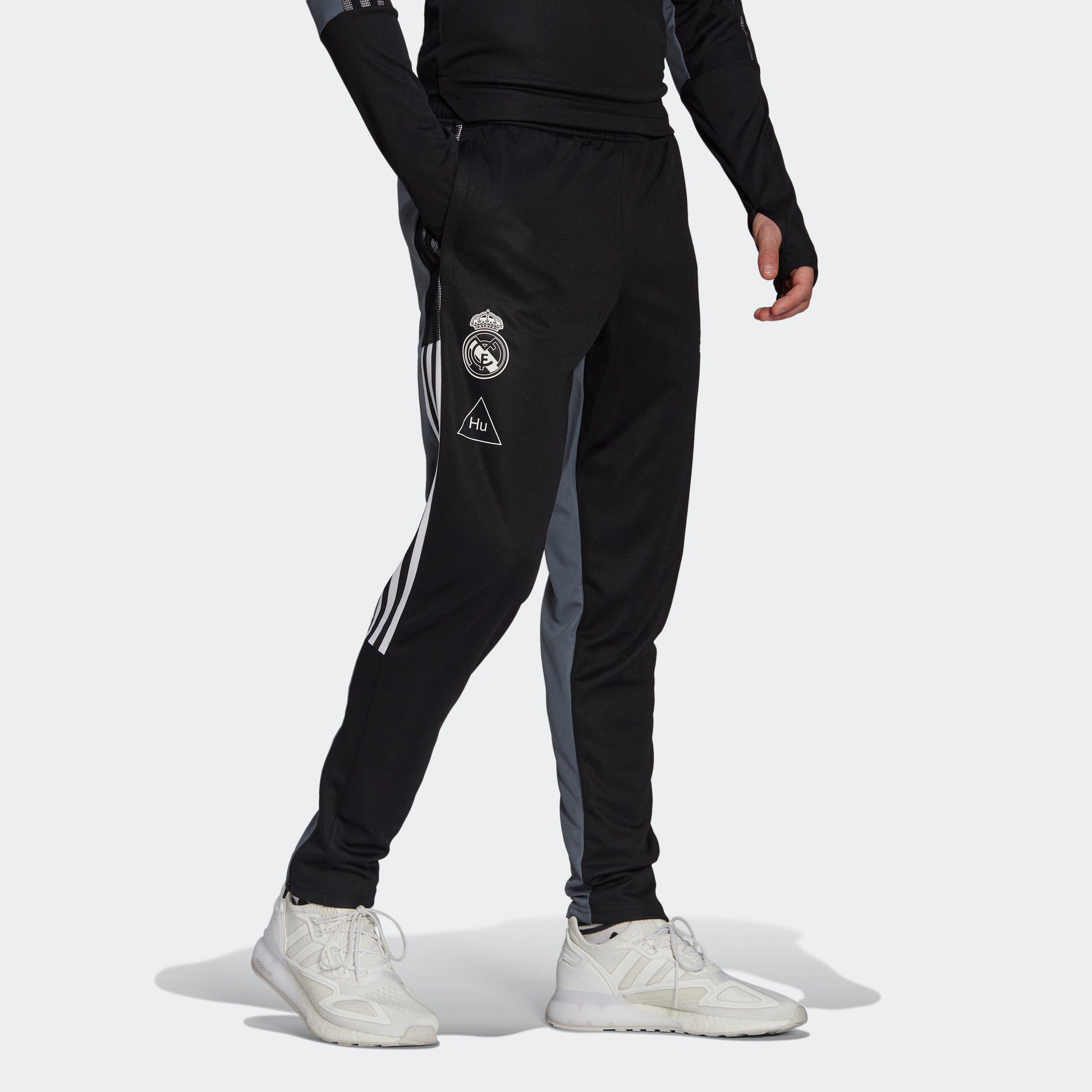 adidas x Crossover Real Hu Tr Pnt Real Madrid Soccer/Football Colorblock Sports Long Pants Black GK7845