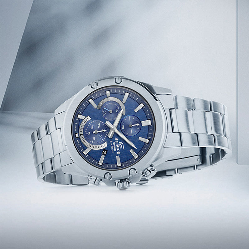 CASIO Waterproof EDIFICE Sapphire Crystal Mens Blue Analog EFR-S567YD-2AUPR