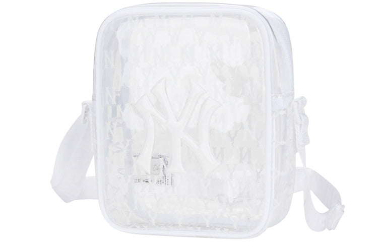 MLB Monogram Series NY New York Yankees PVC Messenger Bag Mini Transparent 32BGDB011-50W