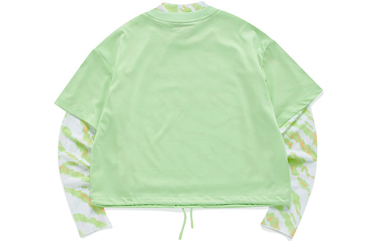 FILA FUSION Alphabet Printing Tie Dye Loose Green T11W131107F-LG