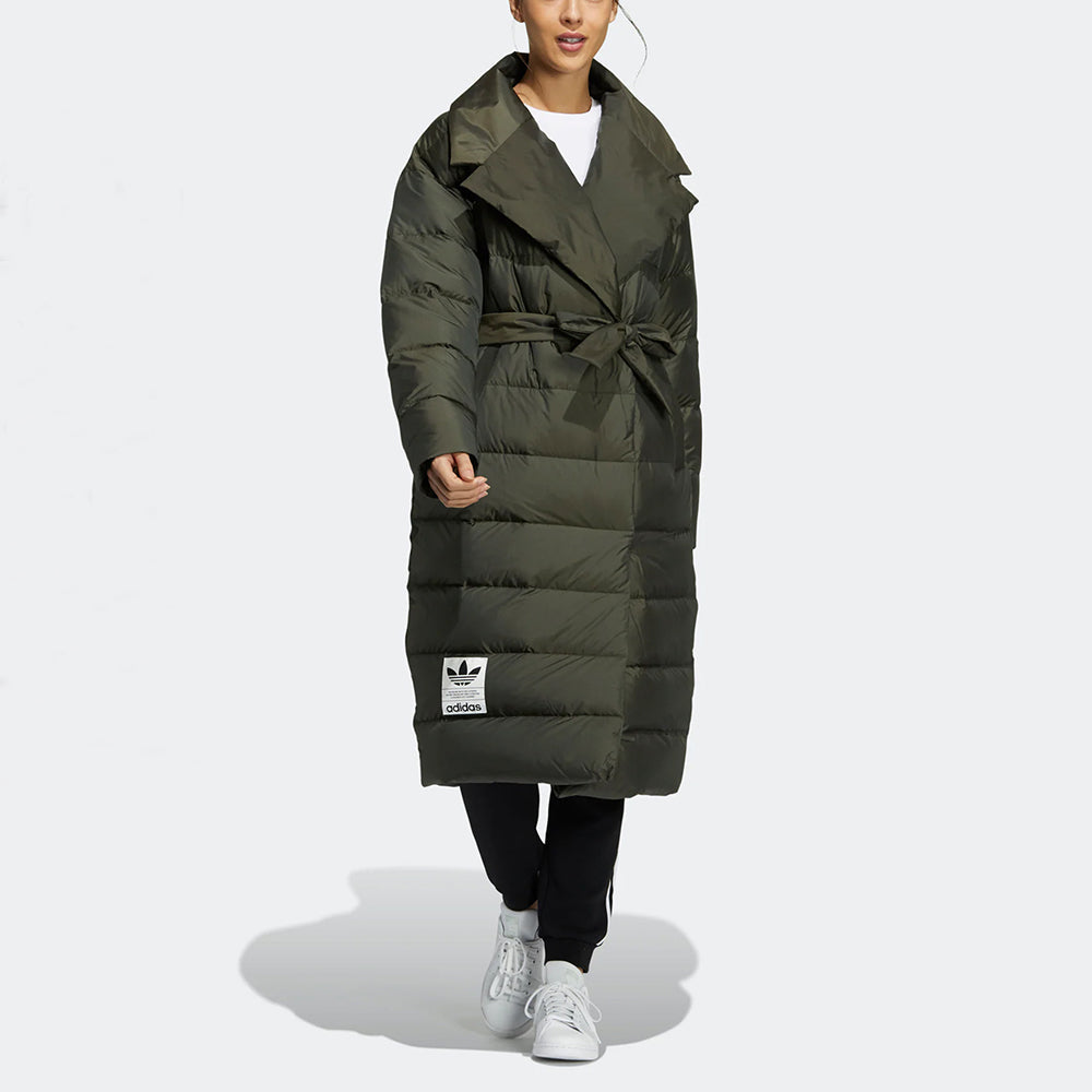(WMNS) adidas Originals Long Down Jacket 'Olive Green' H64732