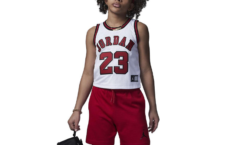 (GS) Air Jordan Basketball Jersey 'White Red' HA7284-100