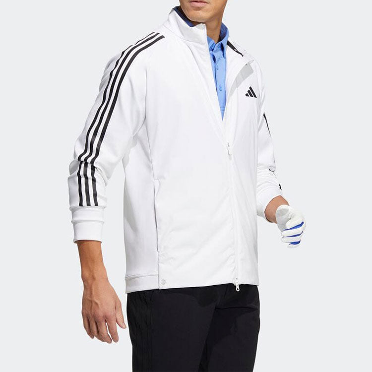 adidas 3-Stripes Full-Zip Sweater 'White' HT6855