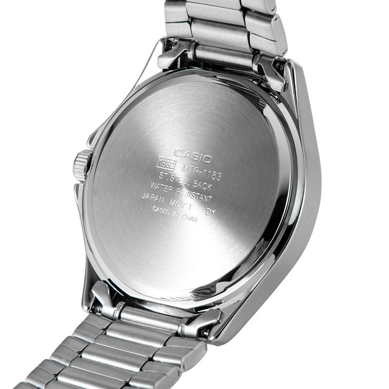 CASIO Couple Quartz Waterproof Unisex Silver Analog MTP-1183A-7A&LTP-1183A-7A