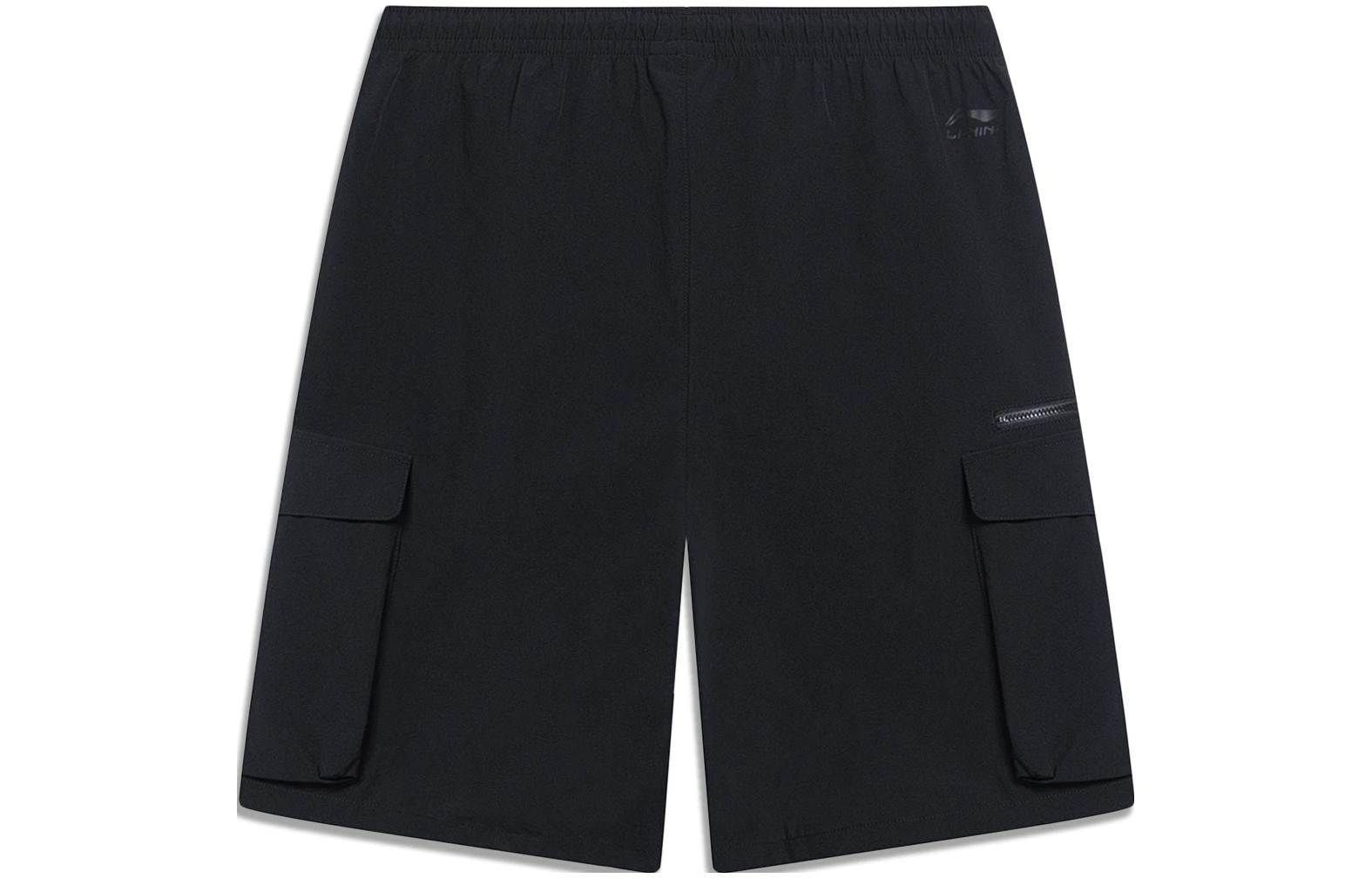 Li-Ning Lifestyle Cotton Shorts 'Black' AKST071-2