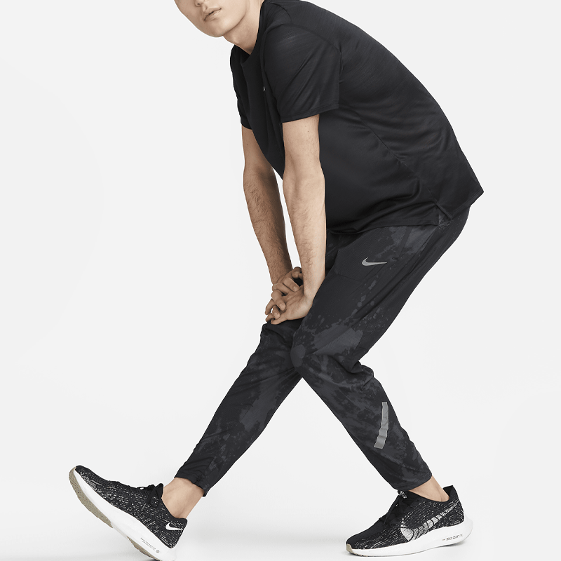 Nike Reflective Quick-Drying Running Training Breathable Sports Cuff Pants 'Black' DX0850-010