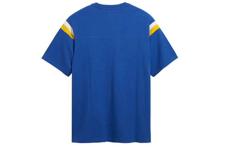 Men's Levis  Peanuts Crossover Sports Round Neck Printing Short Sleeve Blue 23895-0005