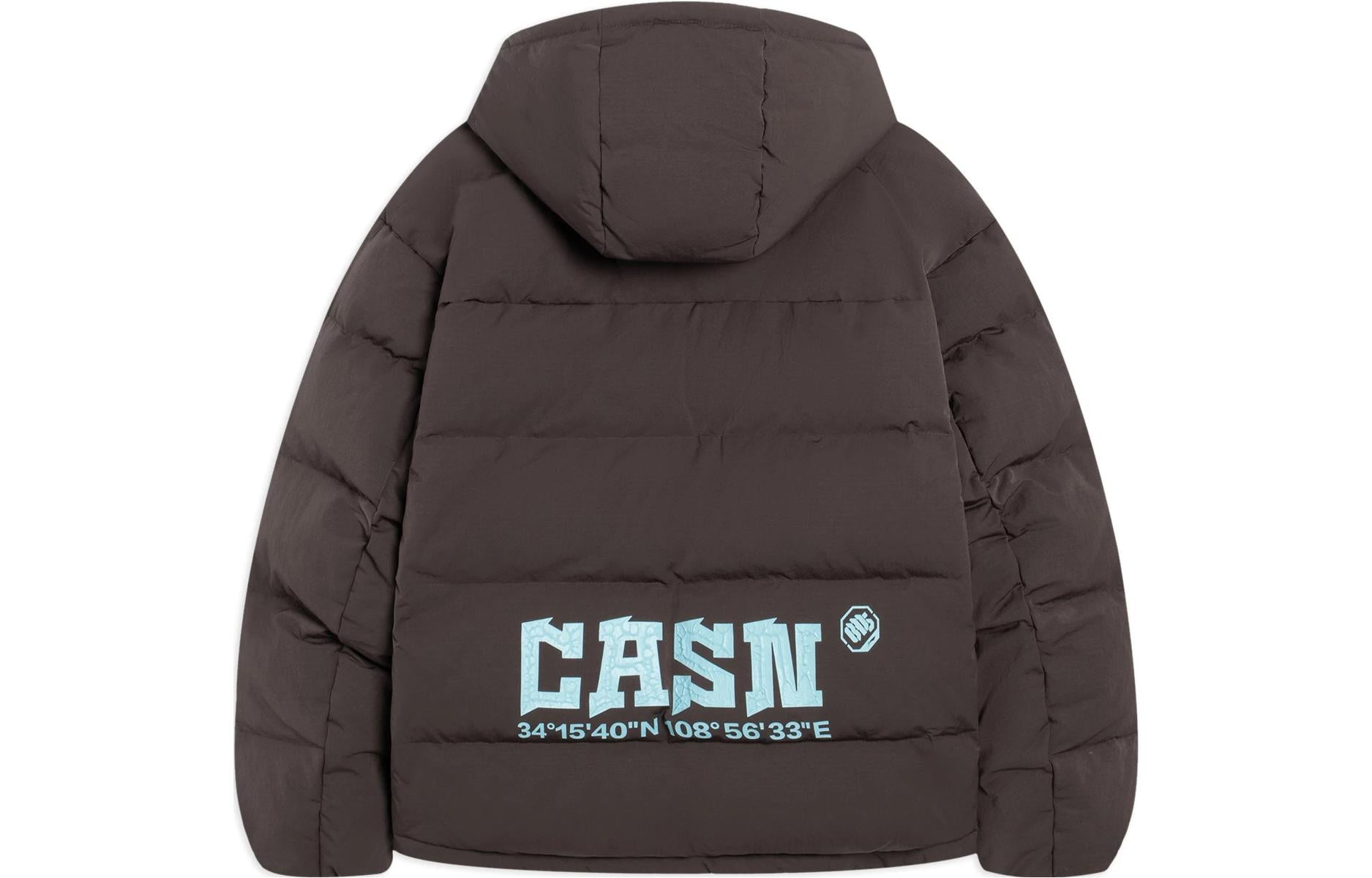 Li-Ning BadFive Changan Boy Graphic Hooded Down Jacket 'Brown' AYMS343-3