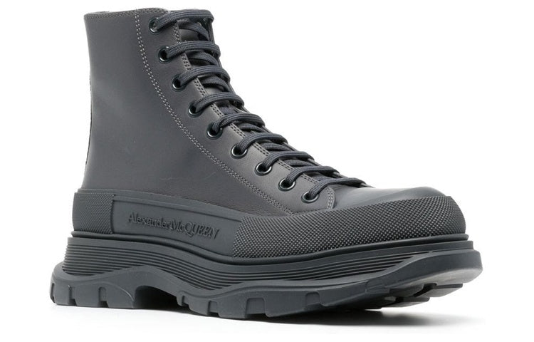 Alexander McQueen Tread Slick Boots 'Leather Anthracite Grey' 705661WHZ621185