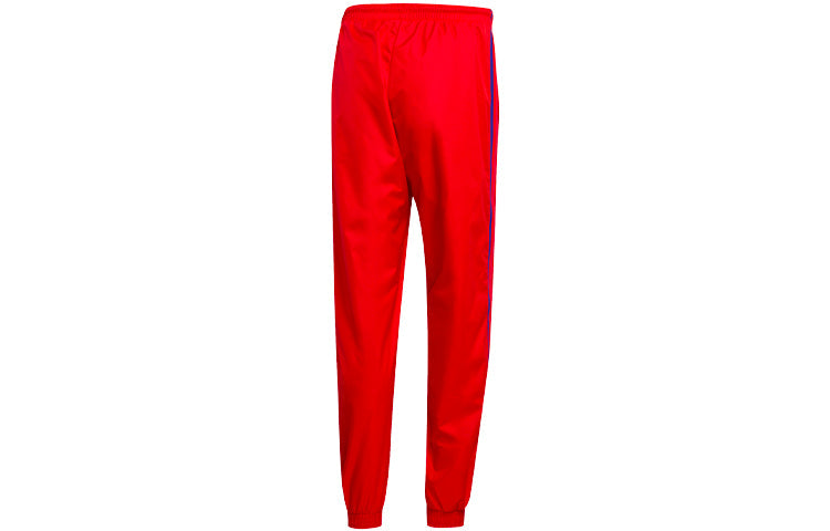 adidas originals 3D Logo Multi-Color Stripe Casual Sports Long Pants Red GE6249