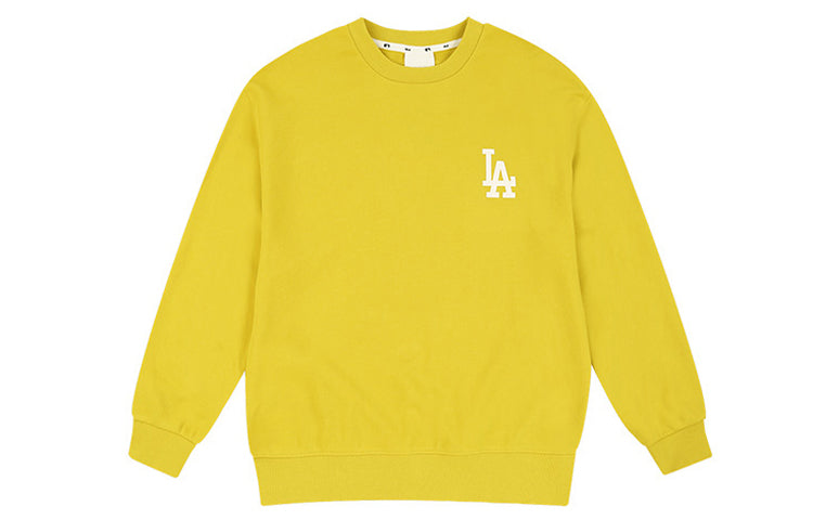 MLB Los Angeles Dodgers Loose Printing Logo Athleisure Casual Sports Long Sleeves Unisex Yellow 31MT21011-07Y