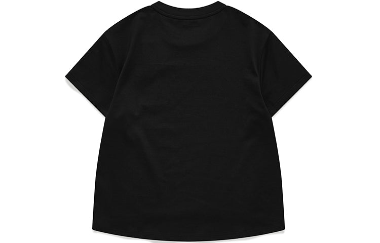 FILA FUSION Loose Sports Printing Knit Short Sleeve Black T11W131104F-BK