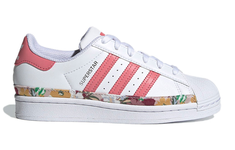 (GS) adidas originals Superstar J Shoes 'White Pink Yellow' FY5373