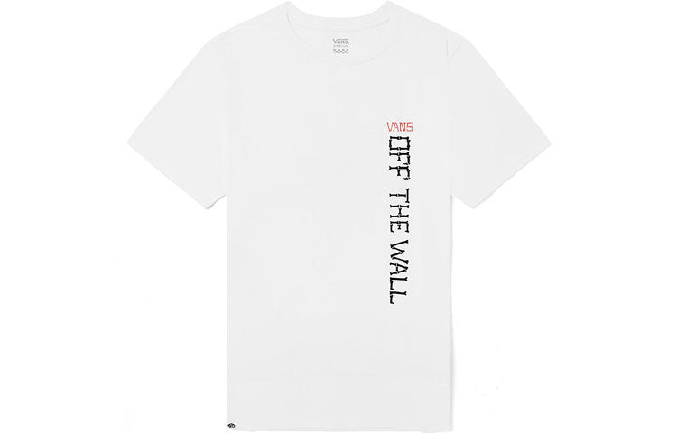 (WMNS) Vans Back Skeleton Printing Short Sleeve White VN0A4BRKWHT