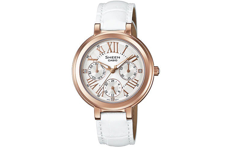 CASIO Female Japan / South Korea Fashion White SHE-3034GL-7AU