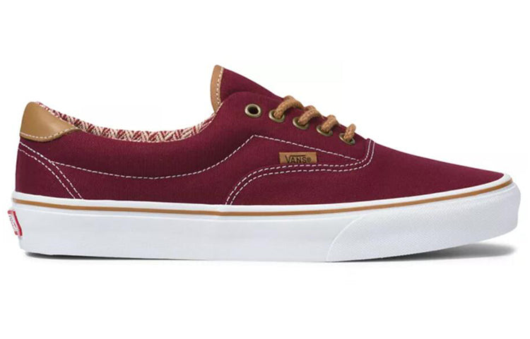 Vans Era 59 Breathable Non-Slip Wear-resistant Low Tops Casual Skateboarding Shoes Deep Red VN0A34589MG