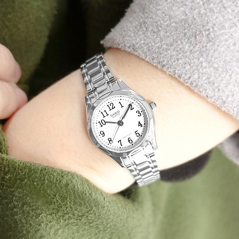 CASIO Stainless Steel Strap Silver Analog LTP-1275D-7B