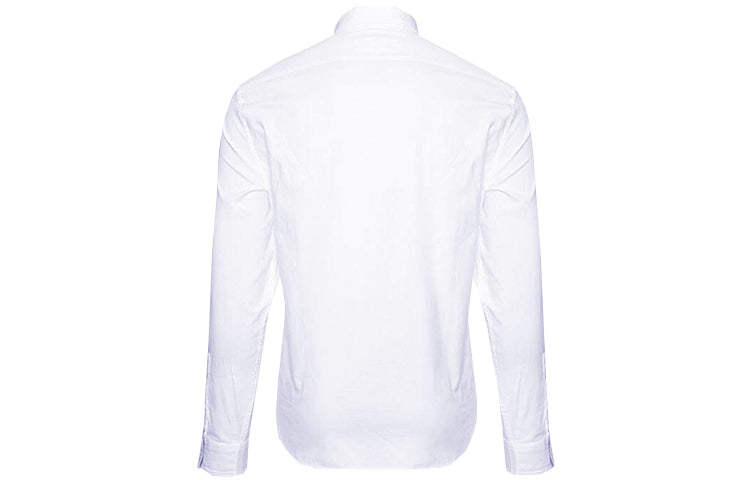 Men's Burberry Cotton Cuff Casual Shirt White 37897251
